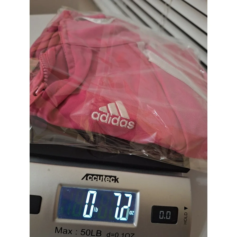 Adidas Kids Athletic‎ Track Jacket Pink Size 6X Full Zip Logo 3 Stripes